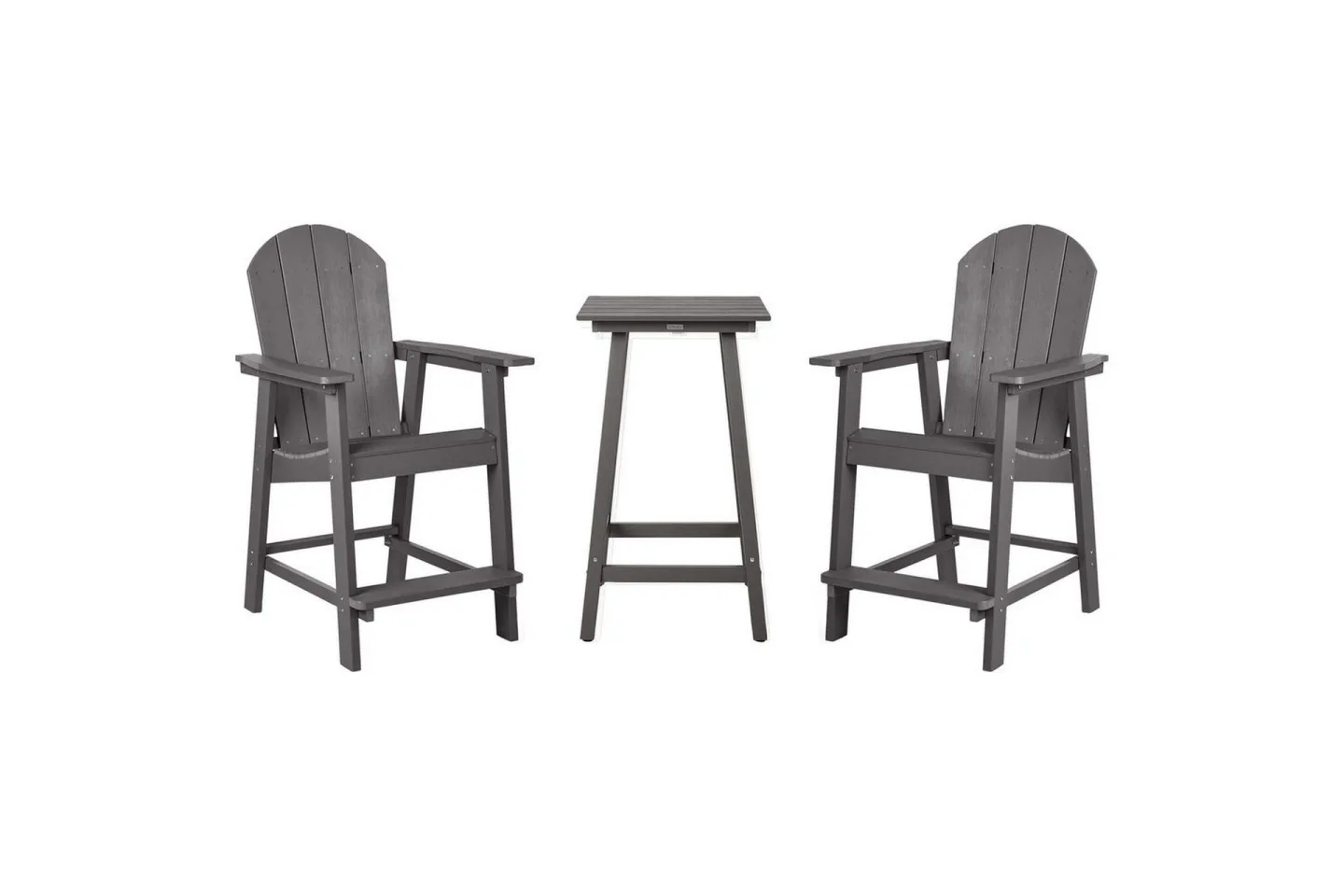 Cafeset Adirondack Mörkgrå - Mörkgrå