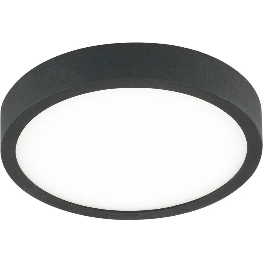 Deckenlampe Bully Schwarz Aluminium 2.4 cm - LED - Lichtfarbe: Warmweiss - LED Energiesparlampen
