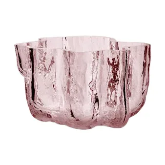 Kosta Boda Crackle Windlicht 5,8 cm Rosa