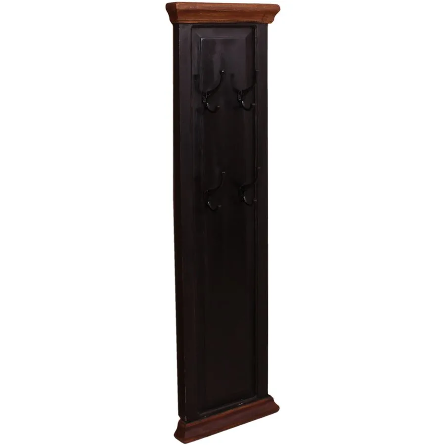 Garderobenpaneel Sica Schwarz Holz/MDF 35 cm 110 cm