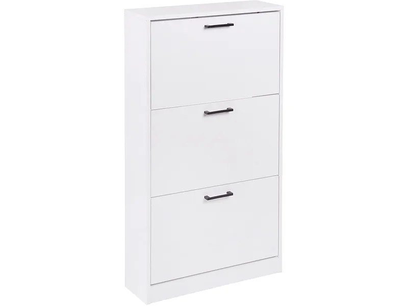 Schuhmöbel SCARPE 6 Paar Schuhe 3 Klappen weiss