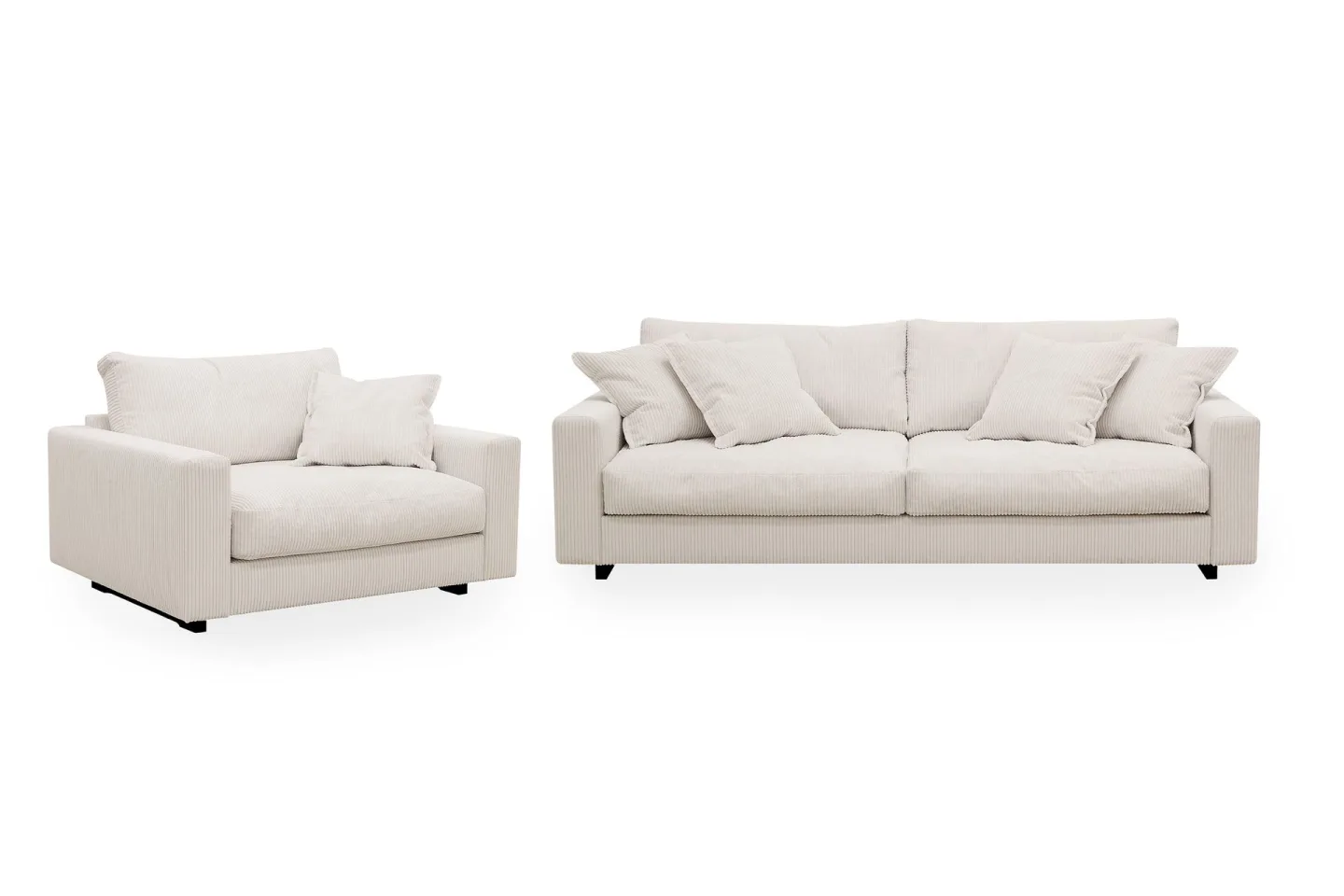 Valencia Soffgrupp Extra Djup 3-sits Soffa + Fåtölj - Offwhite