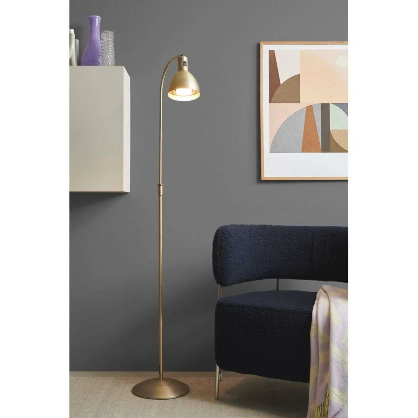 Angora Gulvlampe Antique Brass - Halo Design - Stue - Metall