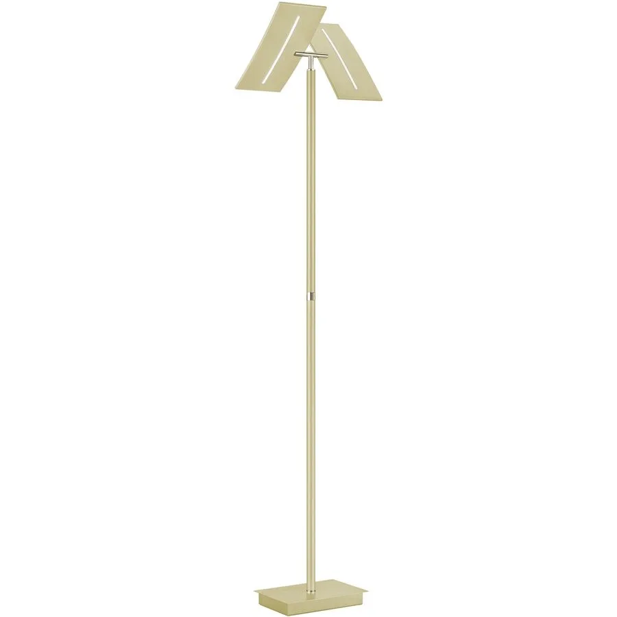LED-Stehleuchte - Farbe: champagner - Material: Metall - LED - Lichtfarbe: Warmweiss - LED Energiesparlampen