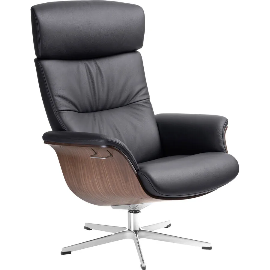 Relaxsessel Bastian Schwarz Echtleder T 85 B 78 H 108 cm
