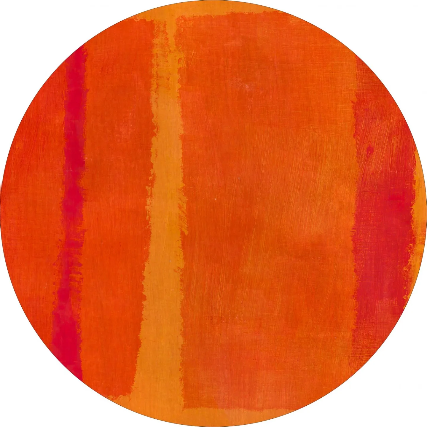 Rundt teppe - Asti (oransje) (Størrelse: Ø 160 cm)