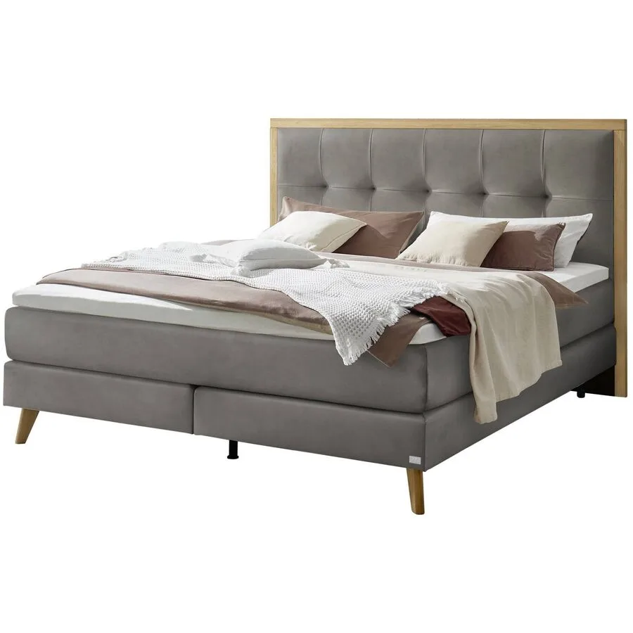 Hasena Boxspringbett Marisol stahl Stoff 200 x 200 cm