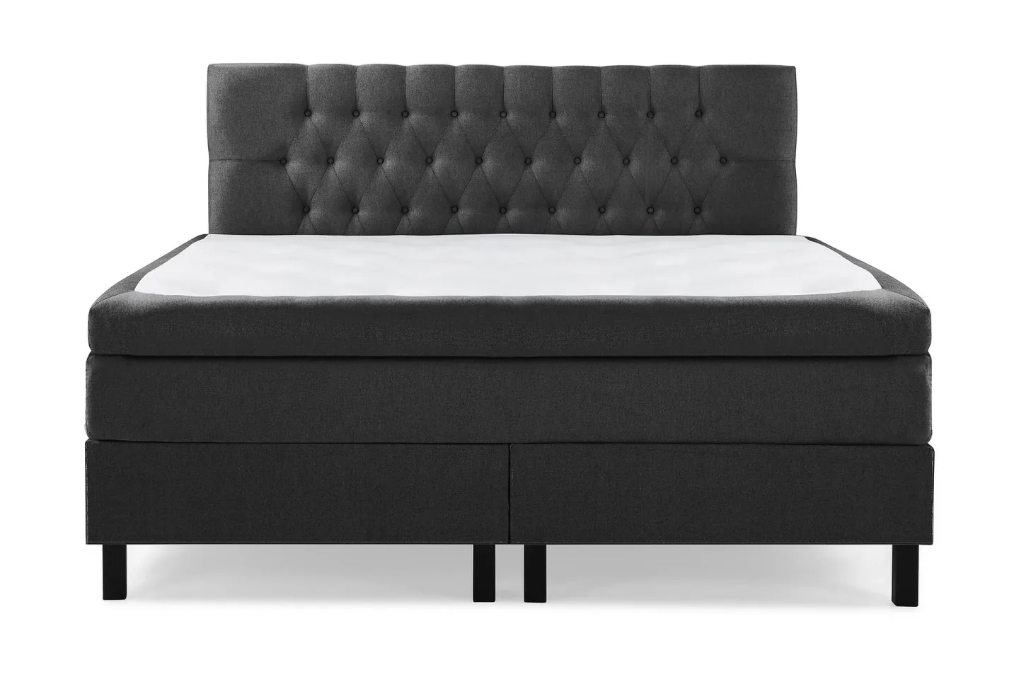 Lucky Komplett Sängpaket 160x200 Polyeter Diamant - Svart/Grå