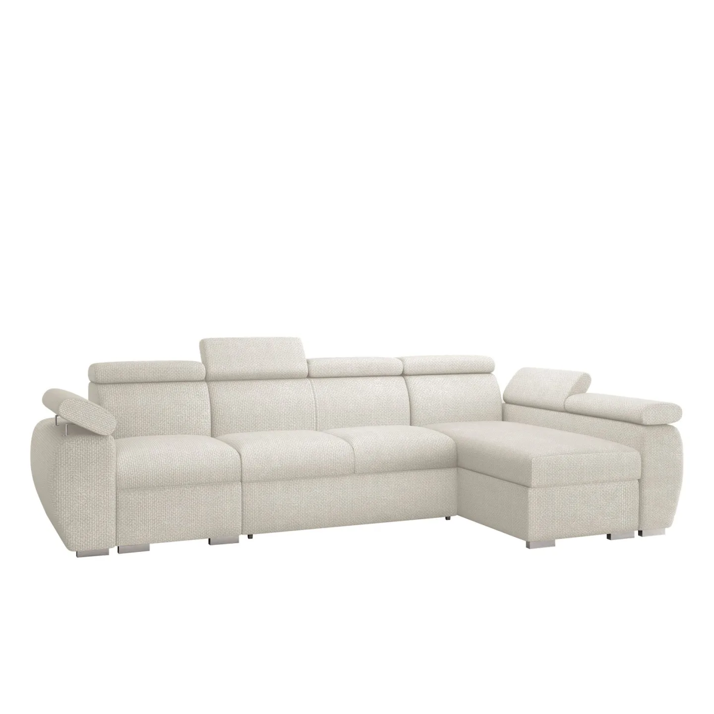 Binche 4-sits Bäddsoffa divan höger med förvaring - Beige
