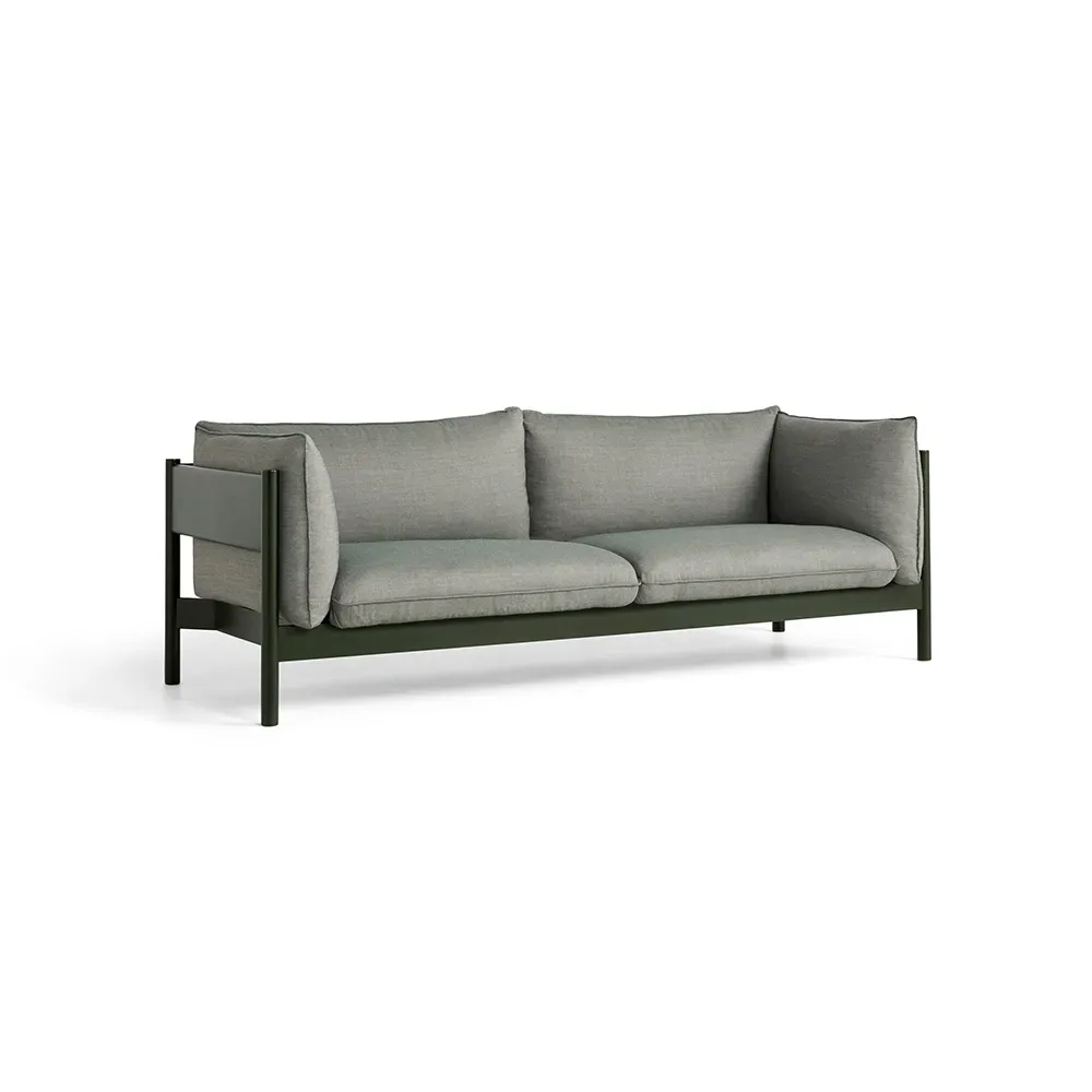 HAY Arbour ECO 3-Sitzer Sofa Green-flaschengrün Buche