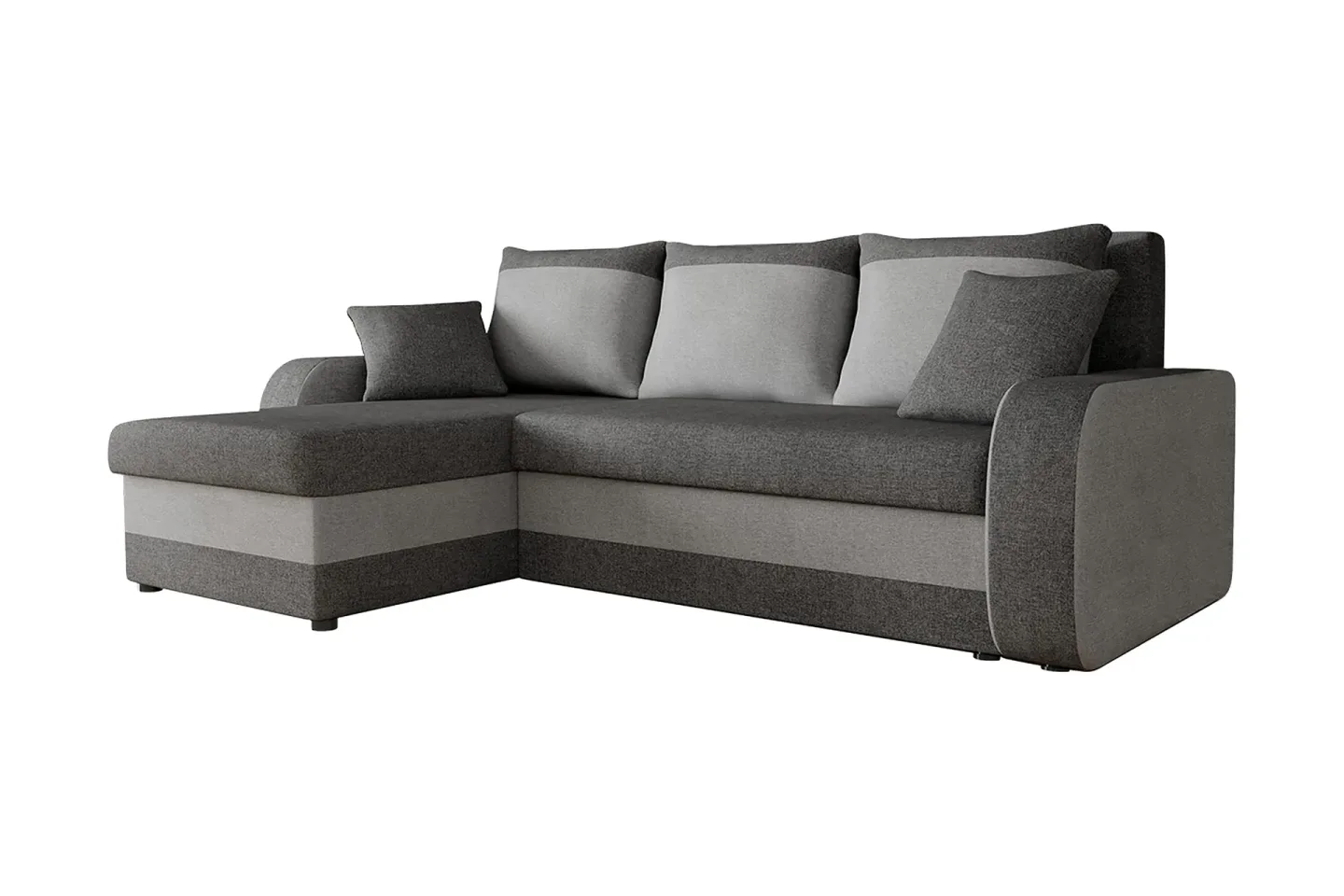 Alvared 3-sits Hörnbäddsoffa Universal - Grå