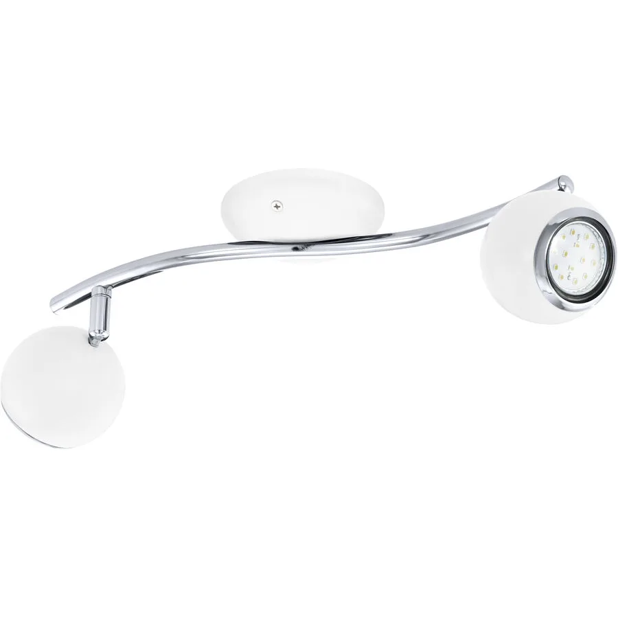 Eglo Spot Bimeda Weiss/Grau Stahl 10 cm - Farbe: weiss/chrom - Lichtfarbe: Warmweiss