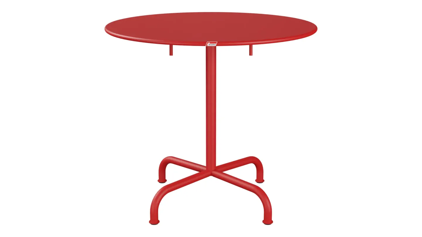 Schaffner Metall-Tisch Rigi Rund Rot | Schubiger Möbel