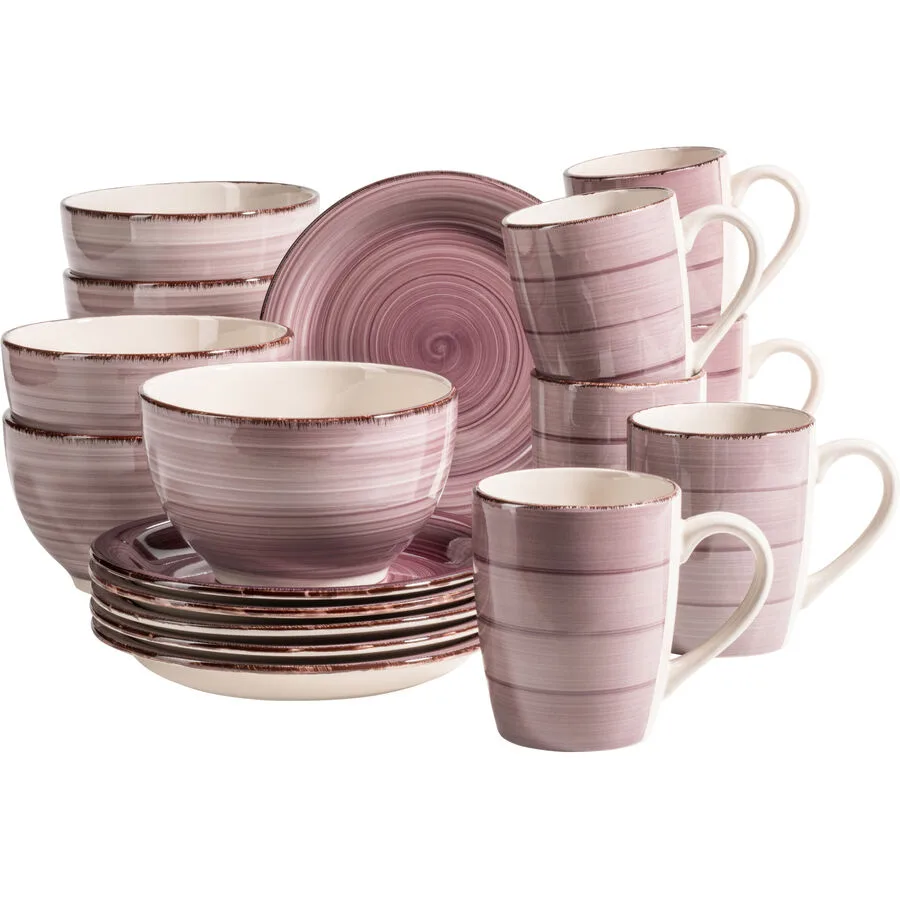 MÄSER Geschirr-Set Lumaca Berry Steingut 18 Stk
