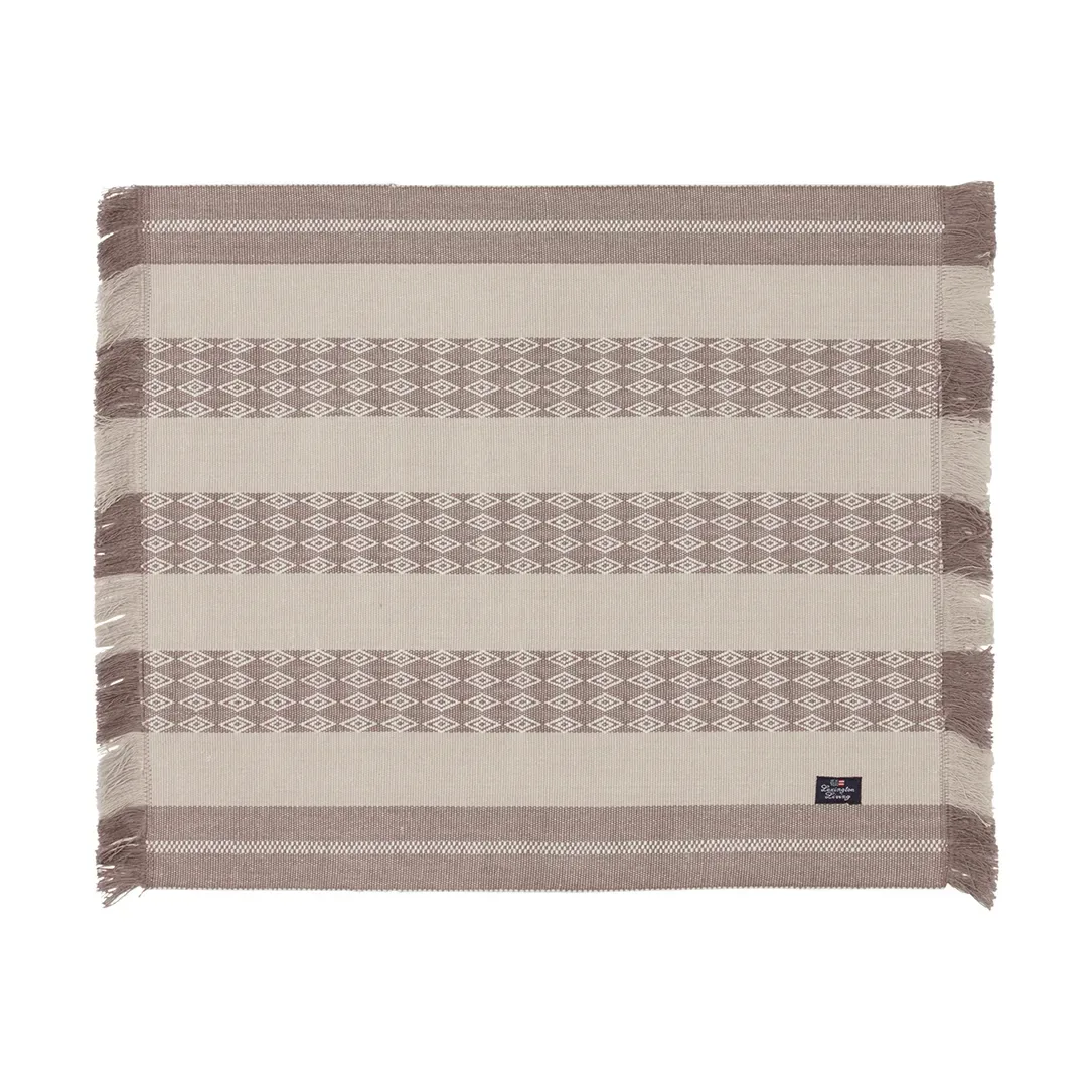 Lexington Jacquard Striped Tischset 40x50 cm Beige