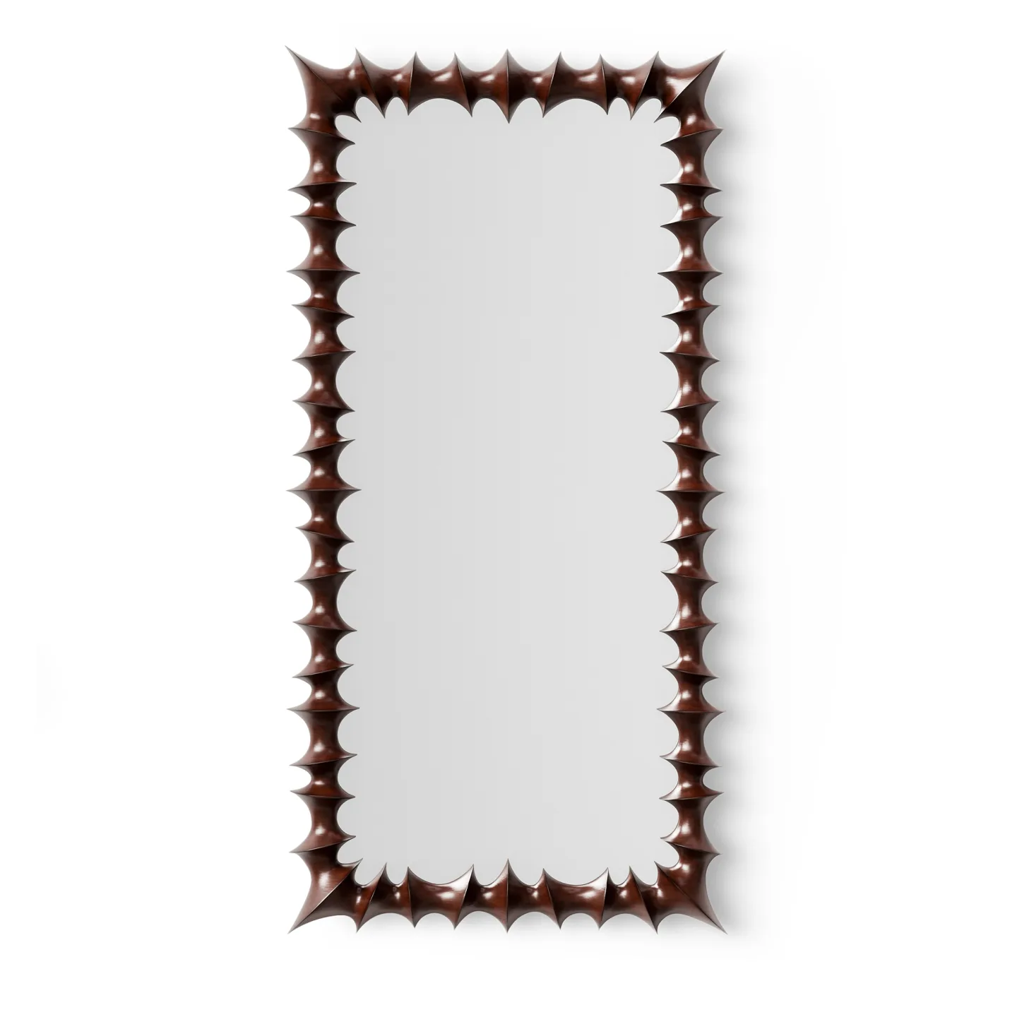 Dusty Deco - Brutalist Mirror Large Natural - Väggspeglar - Träfärgad