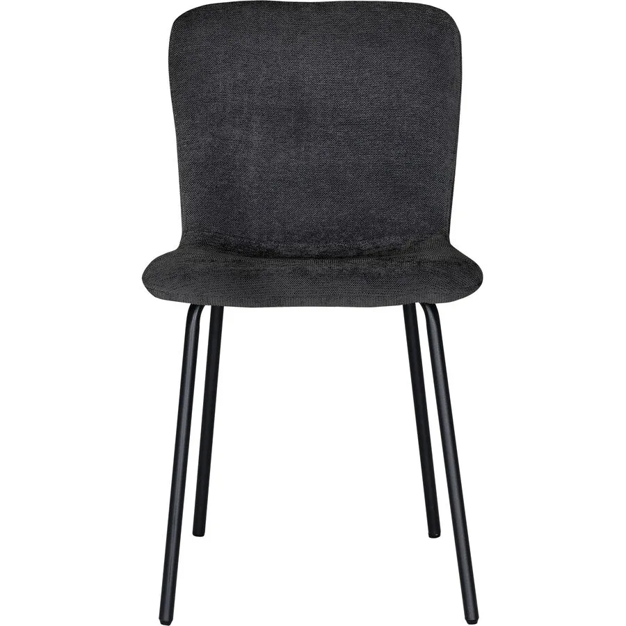 Stuhl Safa schwarz Polyester - Material: Polyester, Metall