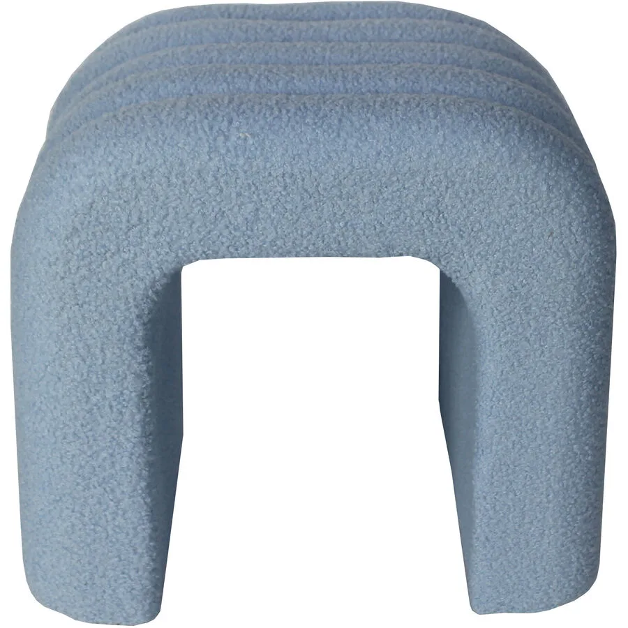 Hocker June Blau Stoff 43 cm 37 cm