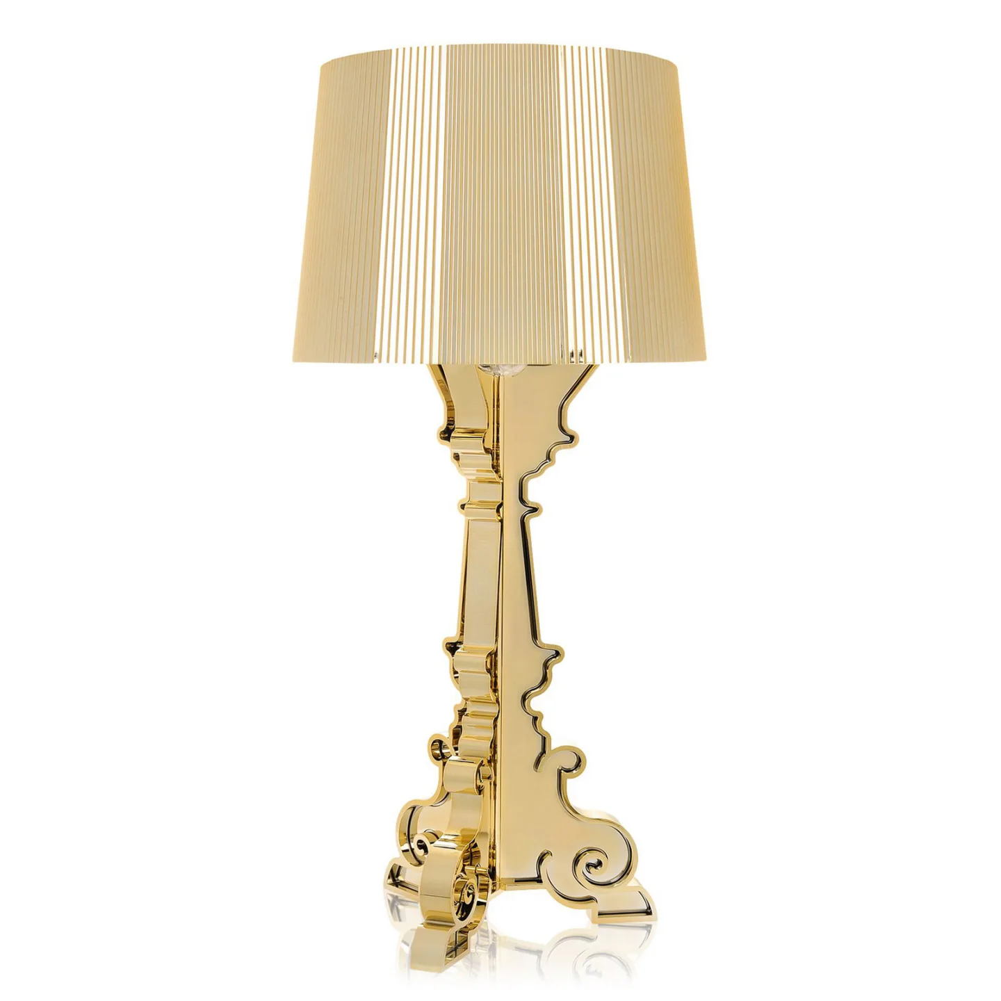 Bourgie Tischleuchte Gold - Kartell - Wohnzimmer - Design - Kunststoff - Mit Schirm