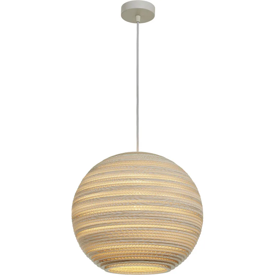 Graypants Pendellampe Moon Weiss Karton 36 cm 31 cm