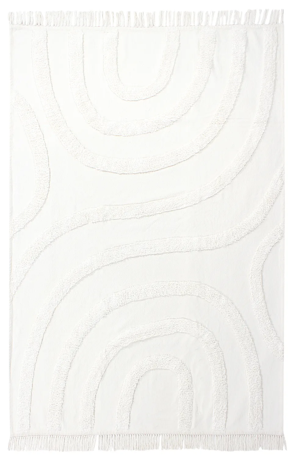 Ryetepper - Emilia Natural Cotton Shaggy (offwhite) (Størrelse: 160 x 230 cm)