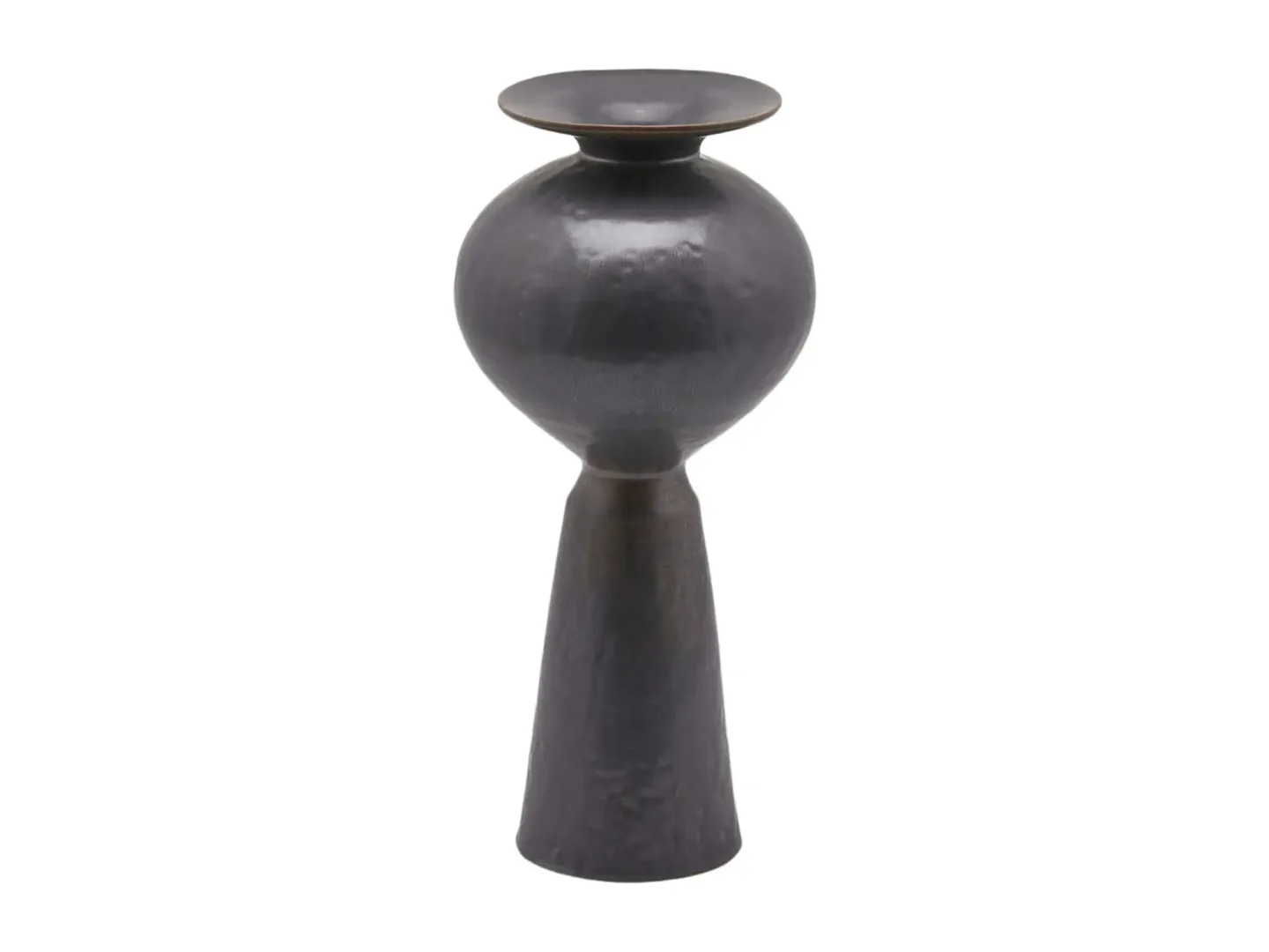 Edg Vase Keramik Schwarz H: 39 cm Schwarz | Schubiger Möbel