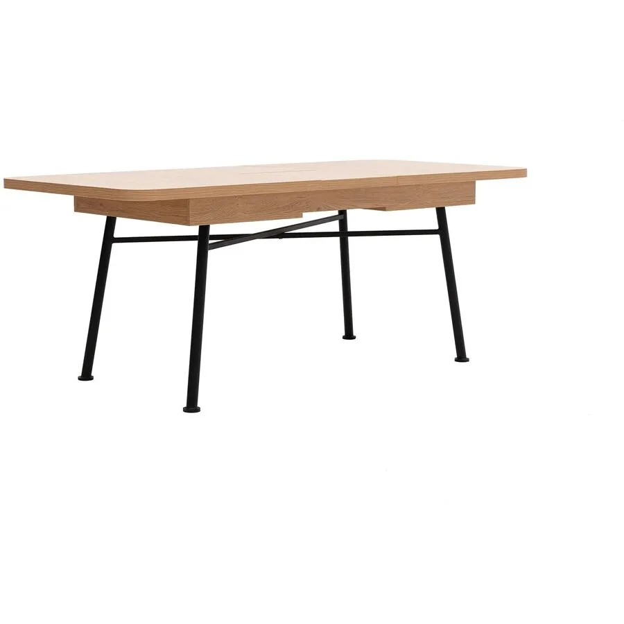 Esstisch ausziehbar Yemek natur Melamin B 160 T 90 cm