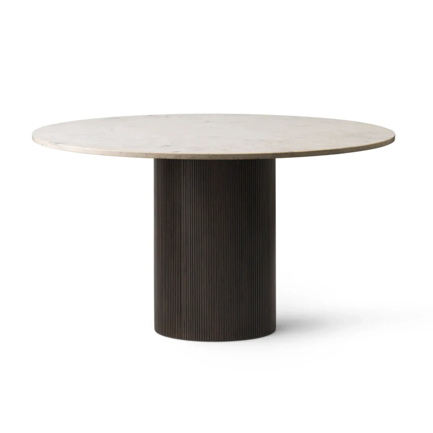 Vipp Vipp494 Cabin matbord Ø130 cm Light Jura marble-dark oak