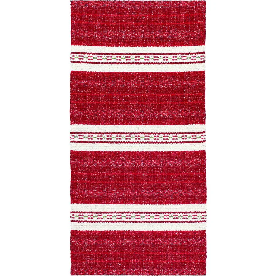 HORREDSMATTAN Teppich Asta red Streifen Mischgewebe 70 x 140 cm