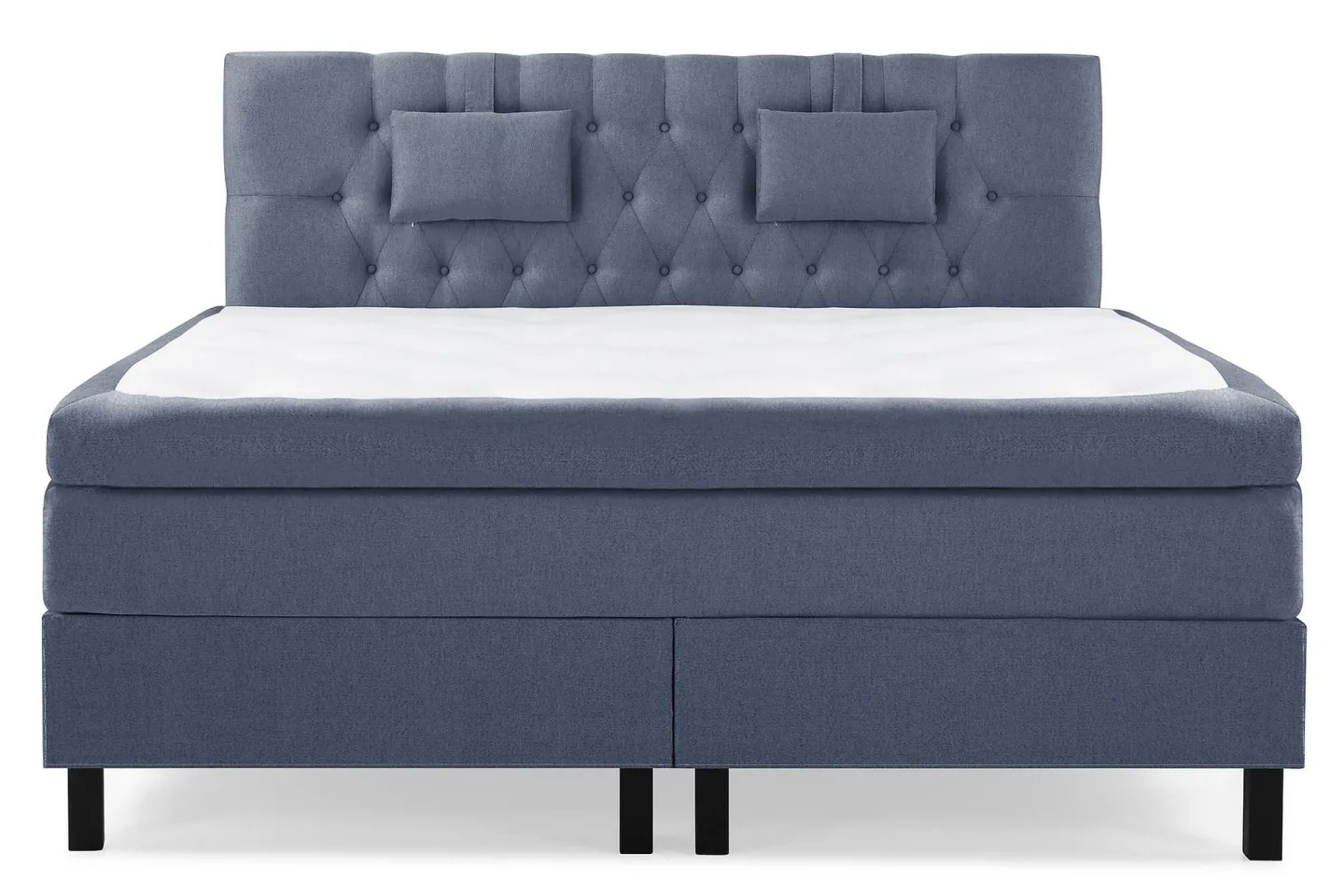 Lucky Komplett Sängpaket 160x200 Latex Diamant Sänggavel - Nackkudde Liten Mörkblå