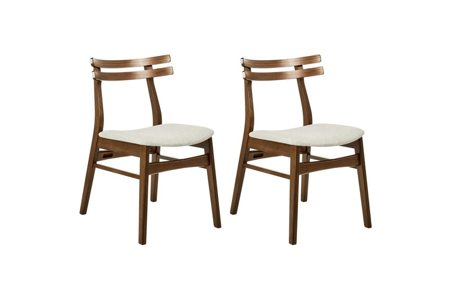 Matsalsstol Cynthiana set om 2 Mörk Trä-Beige - Mörk Trä-Beige