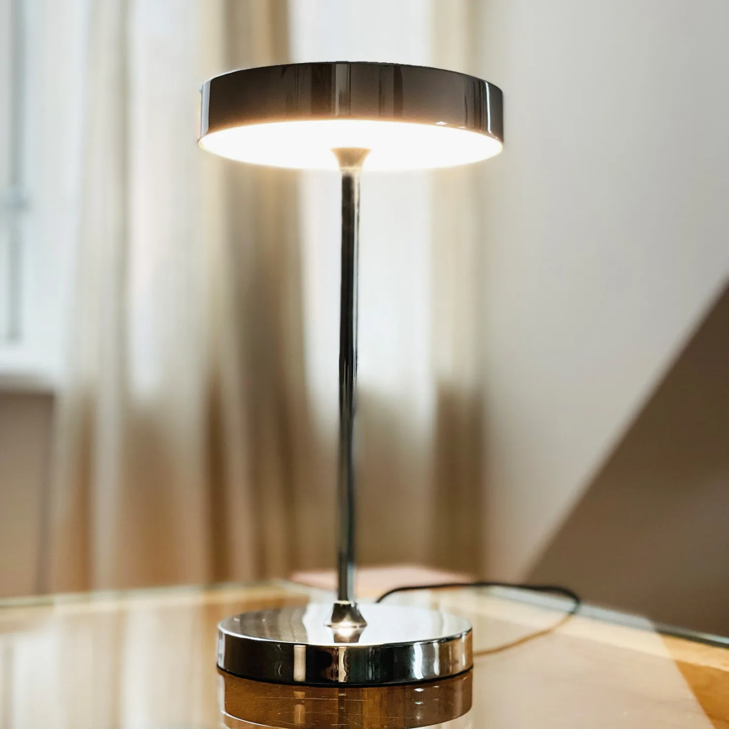 Dyberg Larsen - Starlight 25cm - Bordslampa - Krom