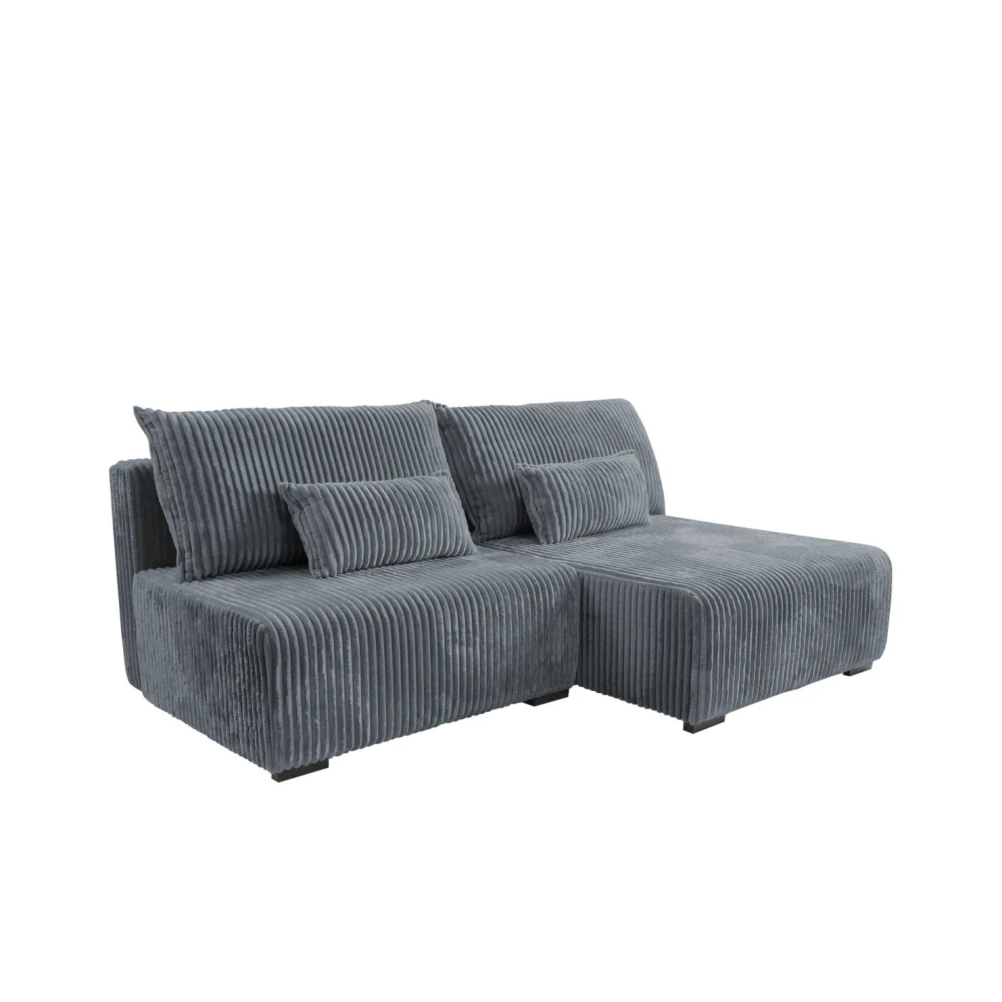 Lorynn 3-sits Bäddsoffa med divan - grå