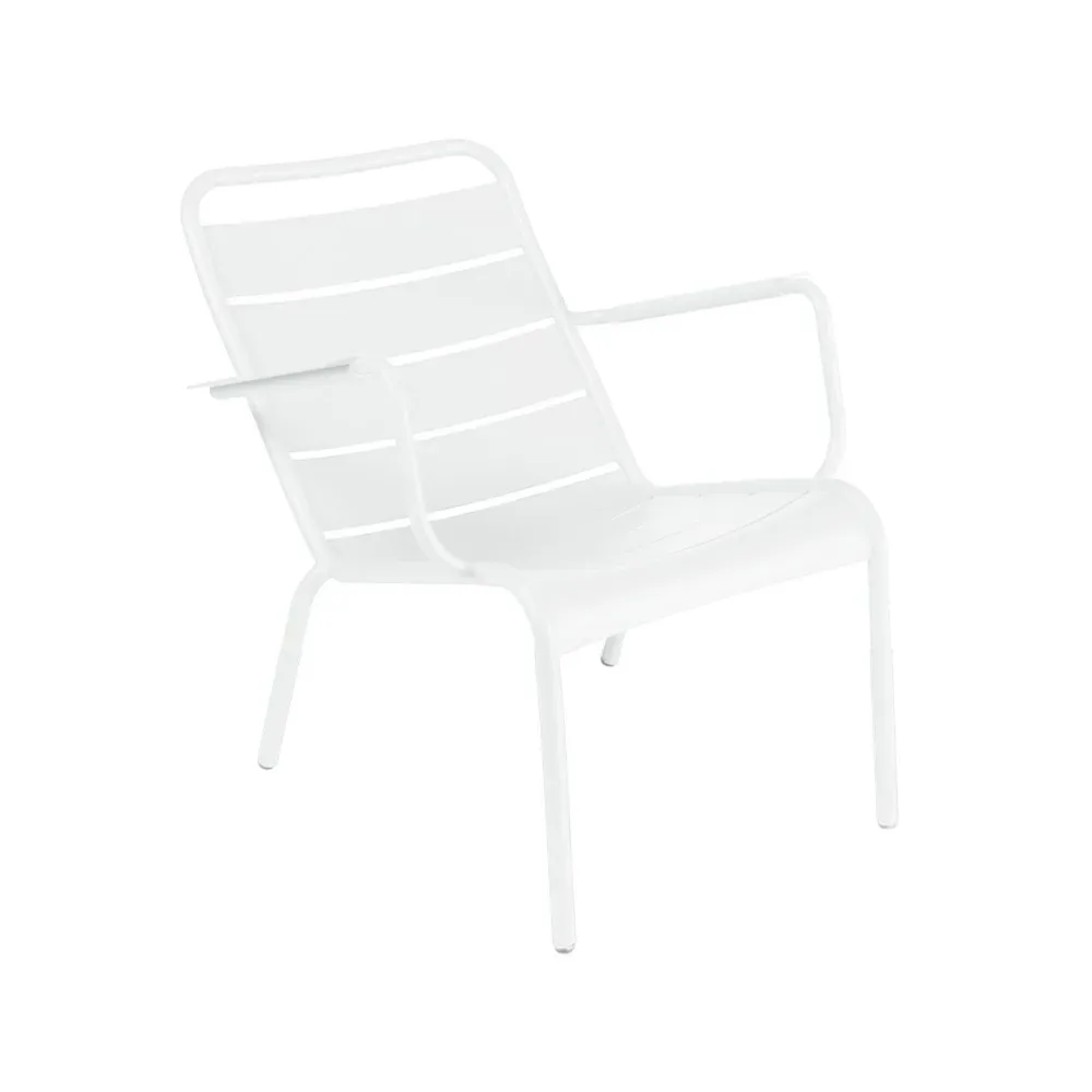 Fermob Luxembourg karmstol låg Cotton white (vit)