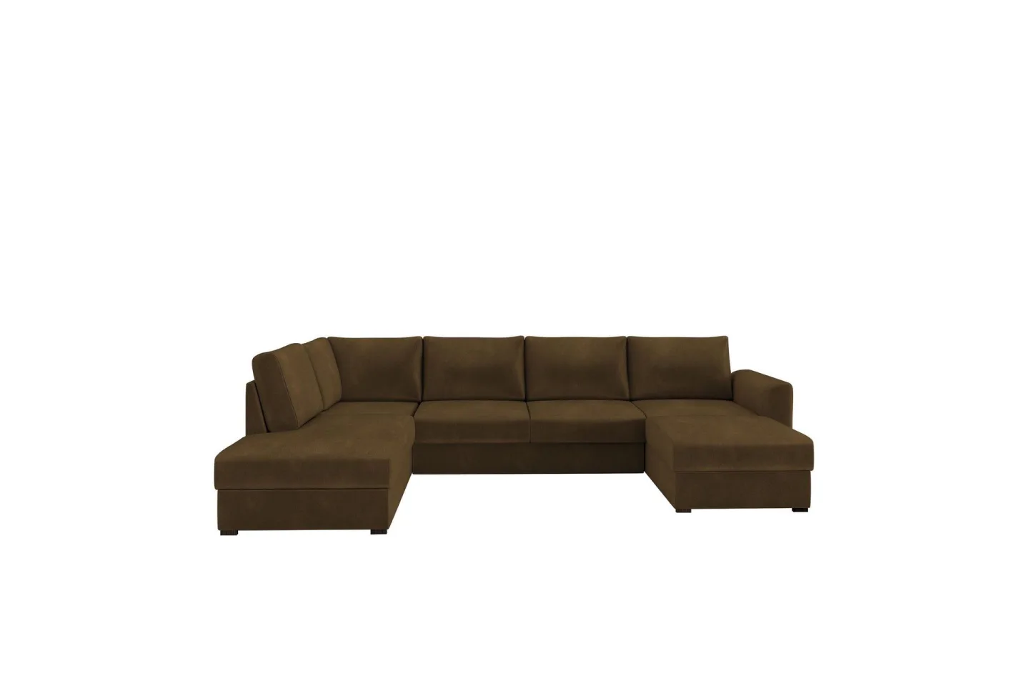 Taberk Soffa med Divan och Schäslong 4-sits - Brun