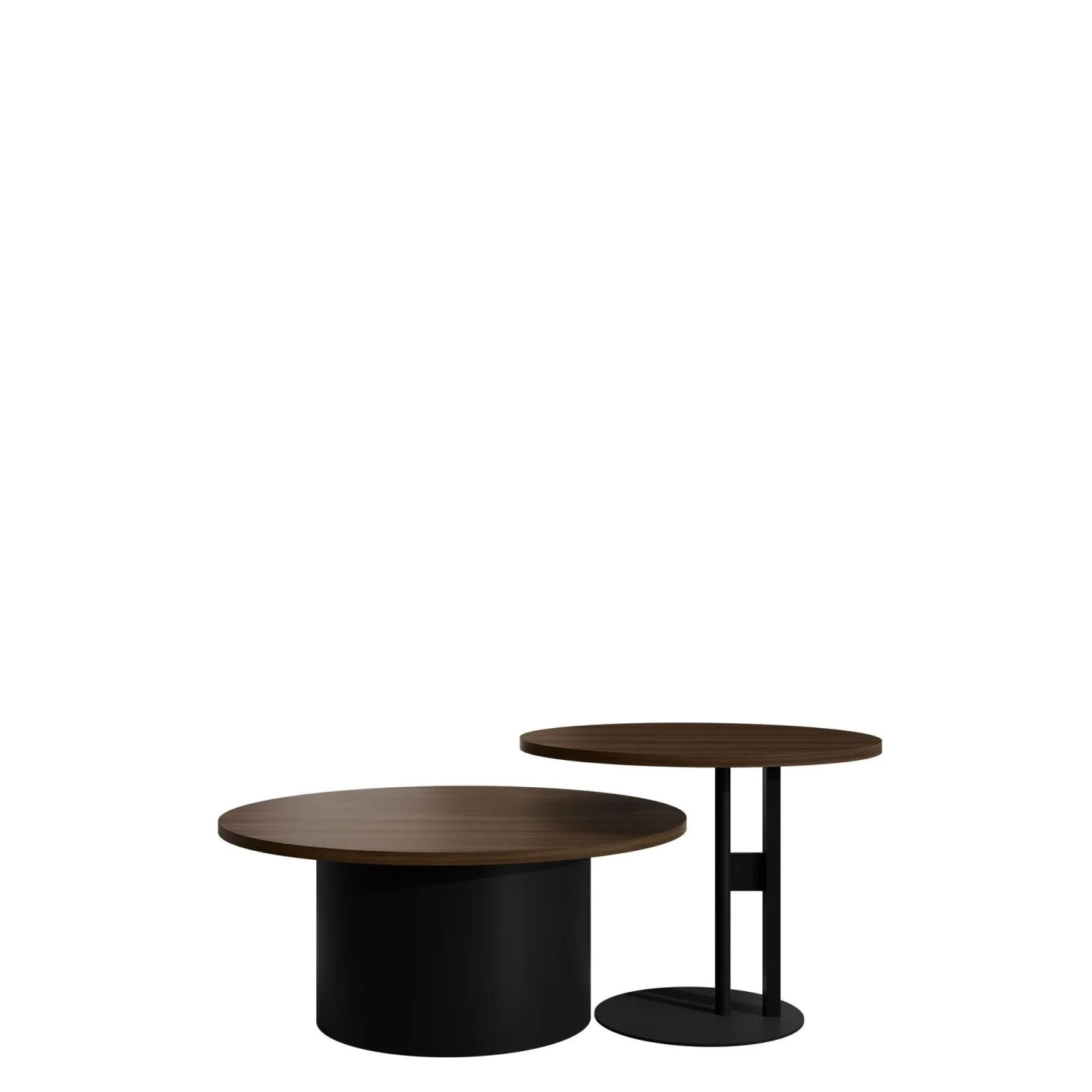Lorvyn Satsbord rund 58/75 cm - Brun, svart
