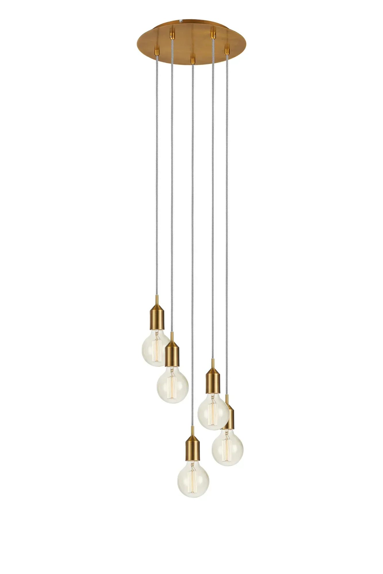 Bronx Deckenlampe Bronze 5 Lampen Runde