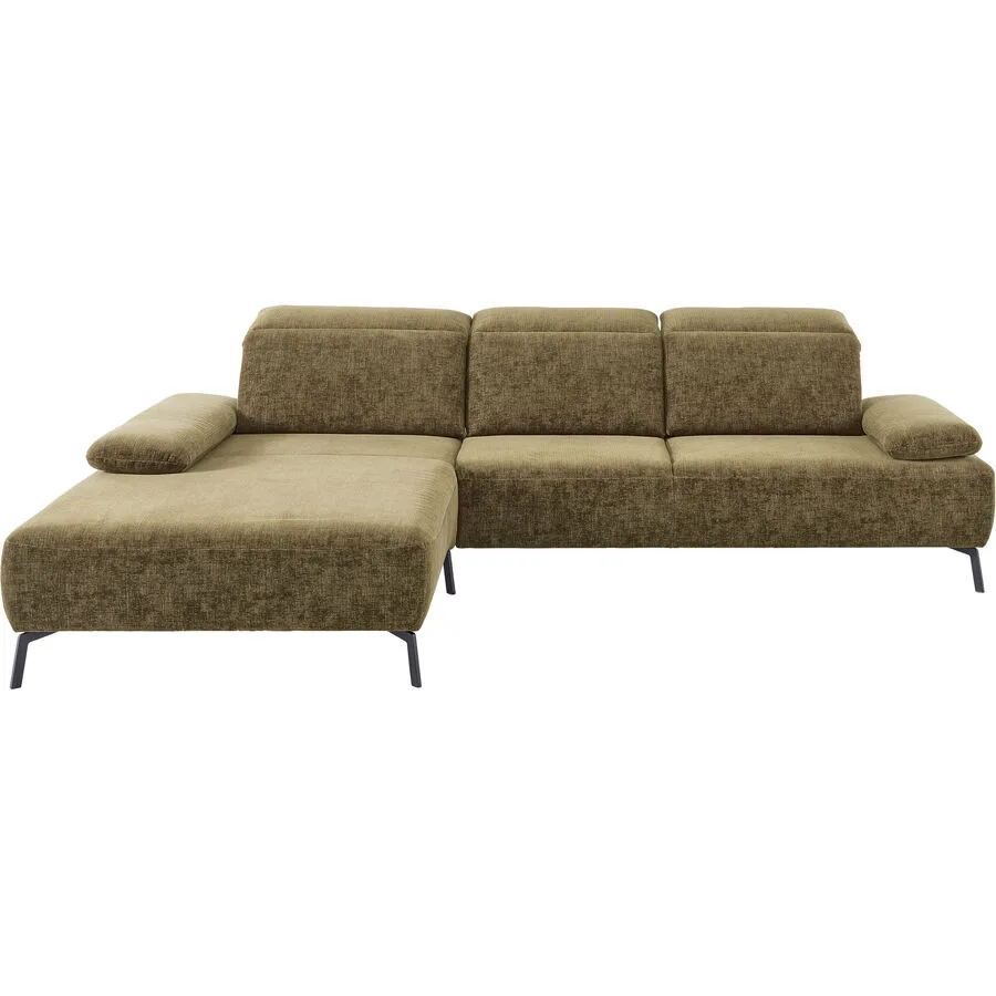 Ecksofa Maloja Links Polyester rost B 291 T 218 cm