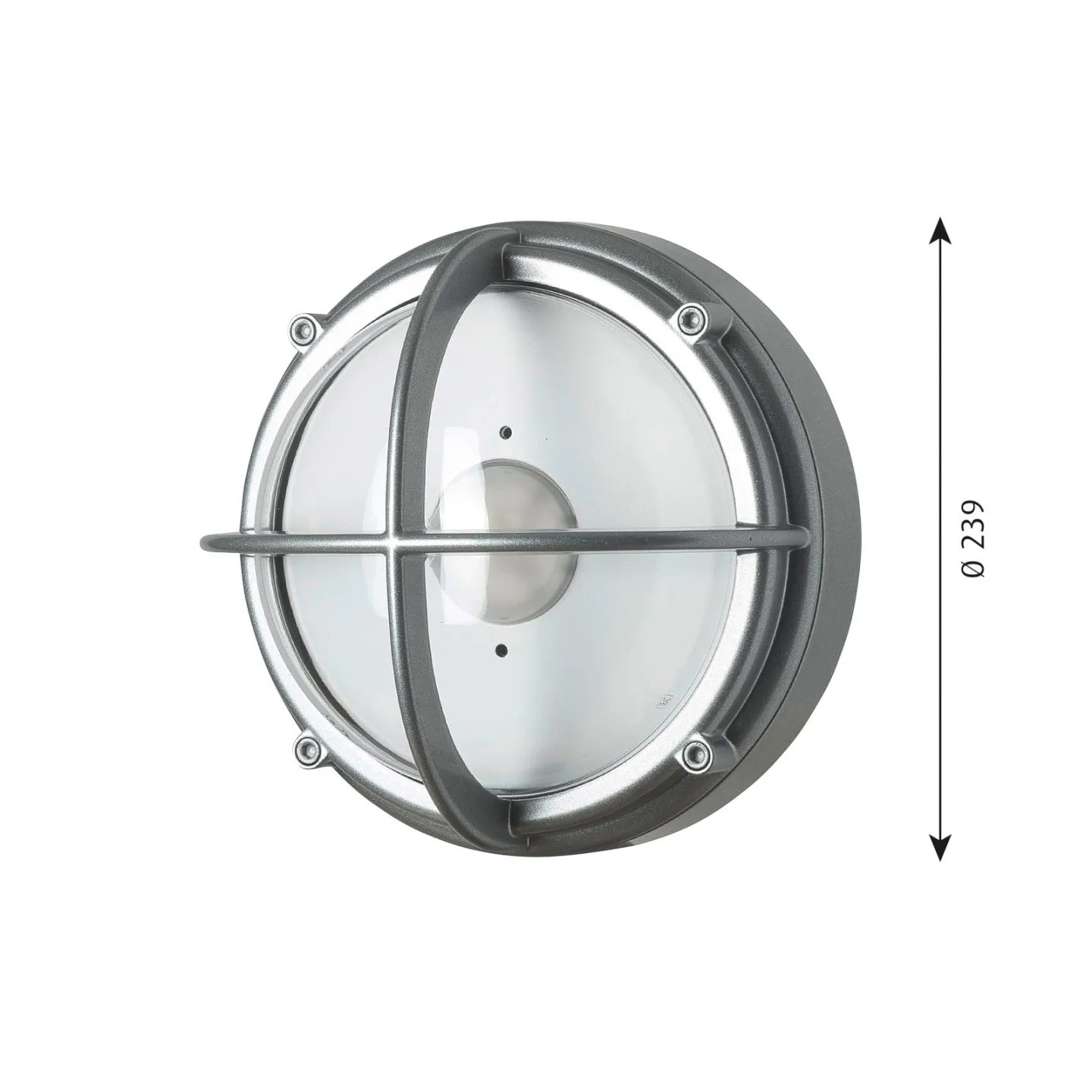 Skot LED-Außenwandleuchte, alu/klar, IP66 - Louis Poulsen - Design - Metall - Rund