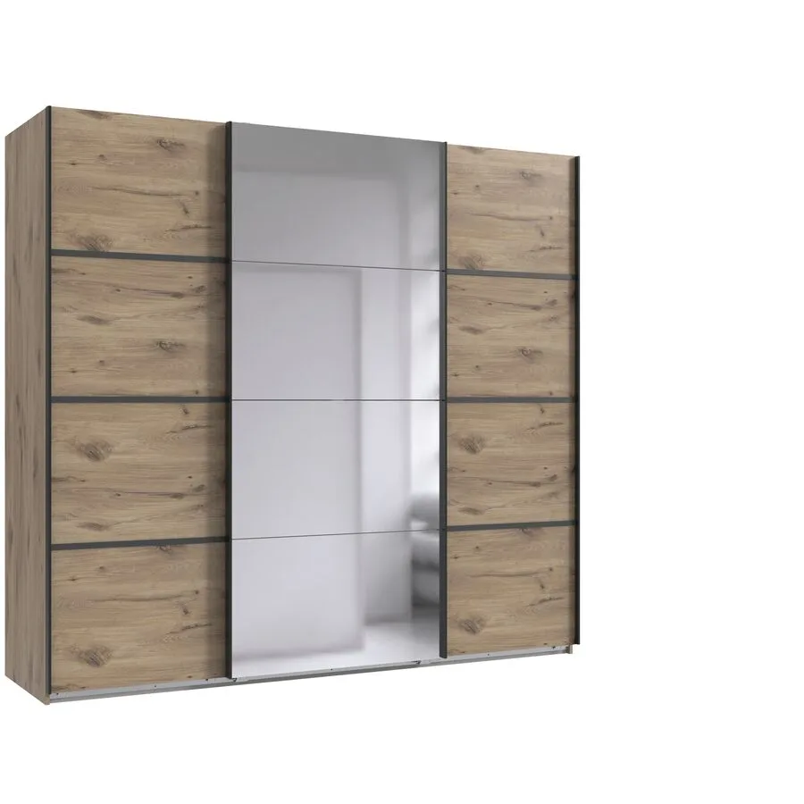 Kleiderschrank Jurky Eiche Nachbildung Holzwerkstoff B 225 cm