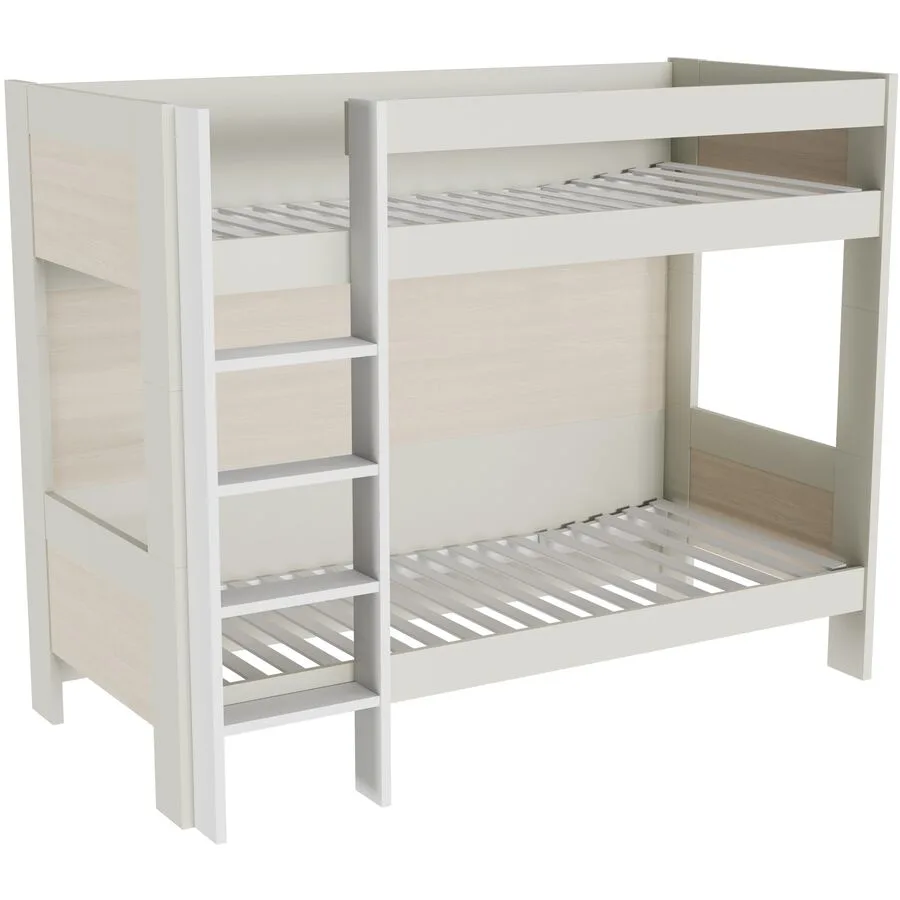 Hochbett Window greige Holzwerkstoff 90 x 200 cm - Möbel Konfigurator: Traummöbel individuell zusammenstellen