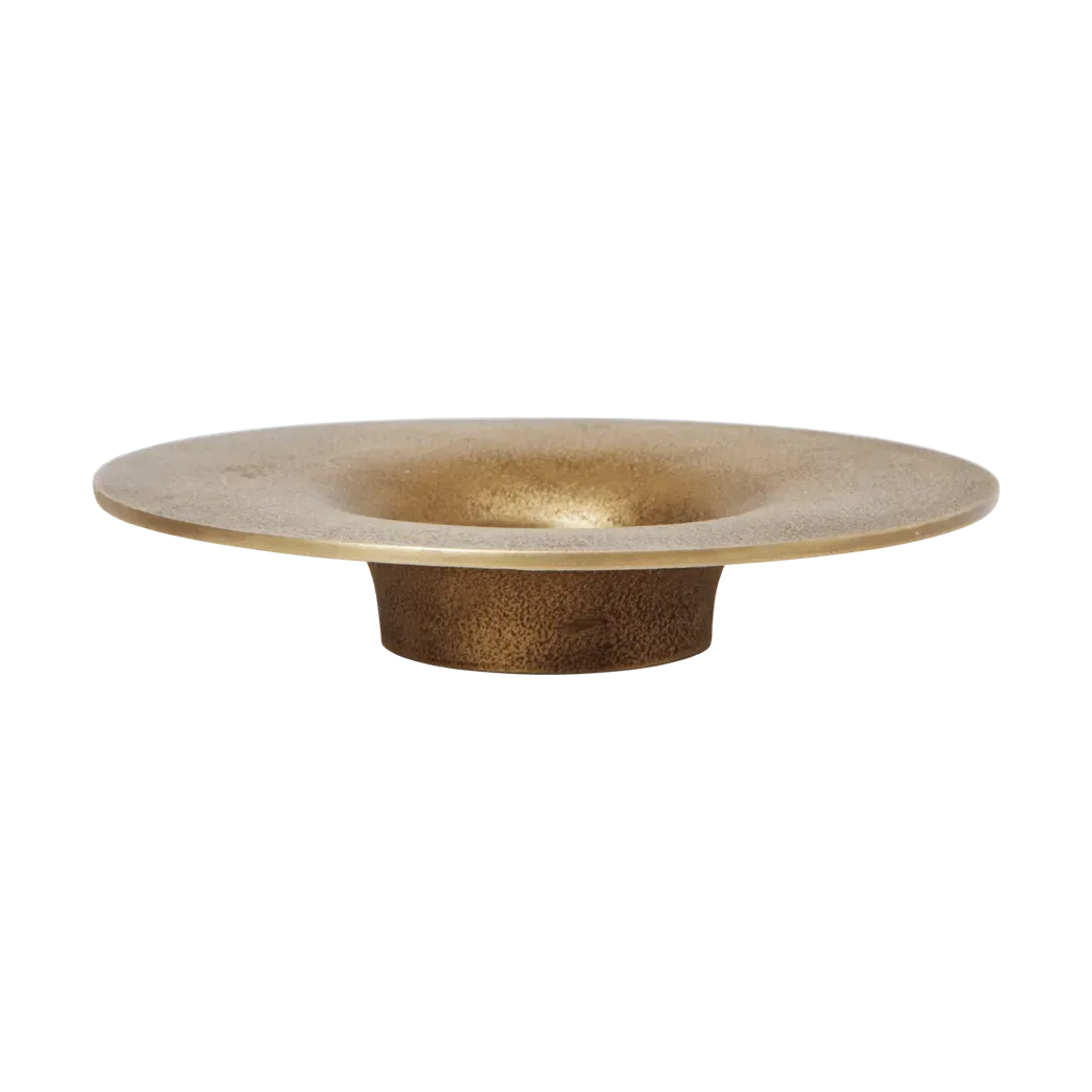 Ferm Living Soothe block Kerzenhalter Ø16 cm Messing-Finish