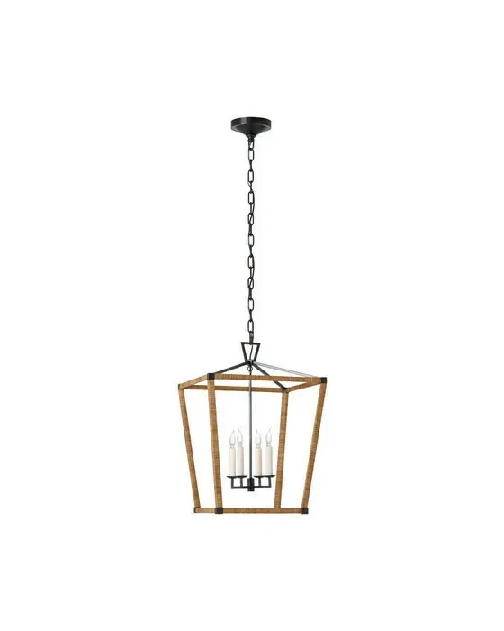 Darlana Wrapped Lantern Rattan / Black