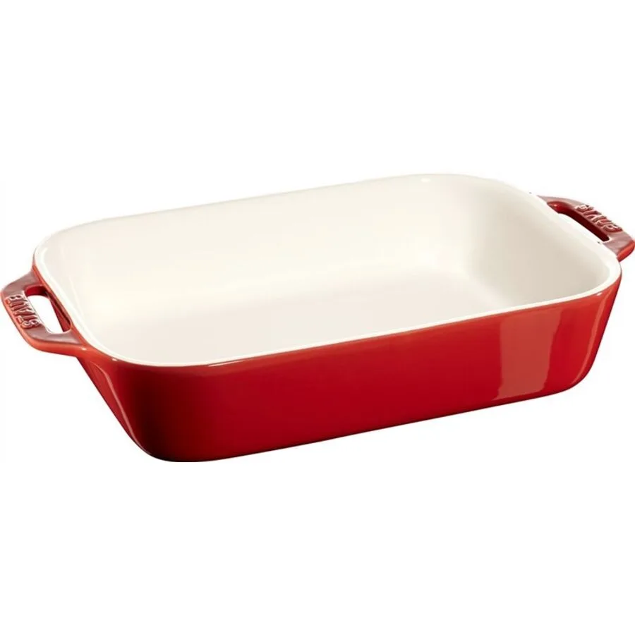 Auflaufform STAUB kirschrot Keramik Rechteckig B 27 T 20 cm