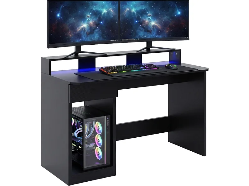 Gaming Schreibtisch ROCKET 55x120x87cm schwarz