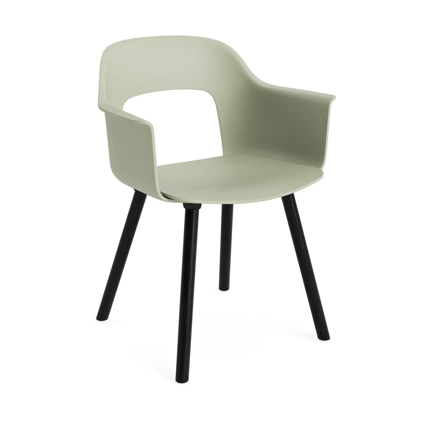 HAY Layout Armchair 221 karmstol Pastel green-svartlackerad ek