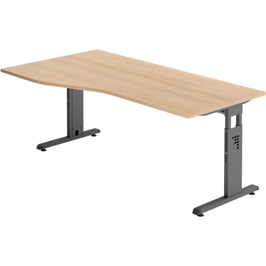Schreibtisch Office eiche Holzwerkstoff B 180 T 100 cm