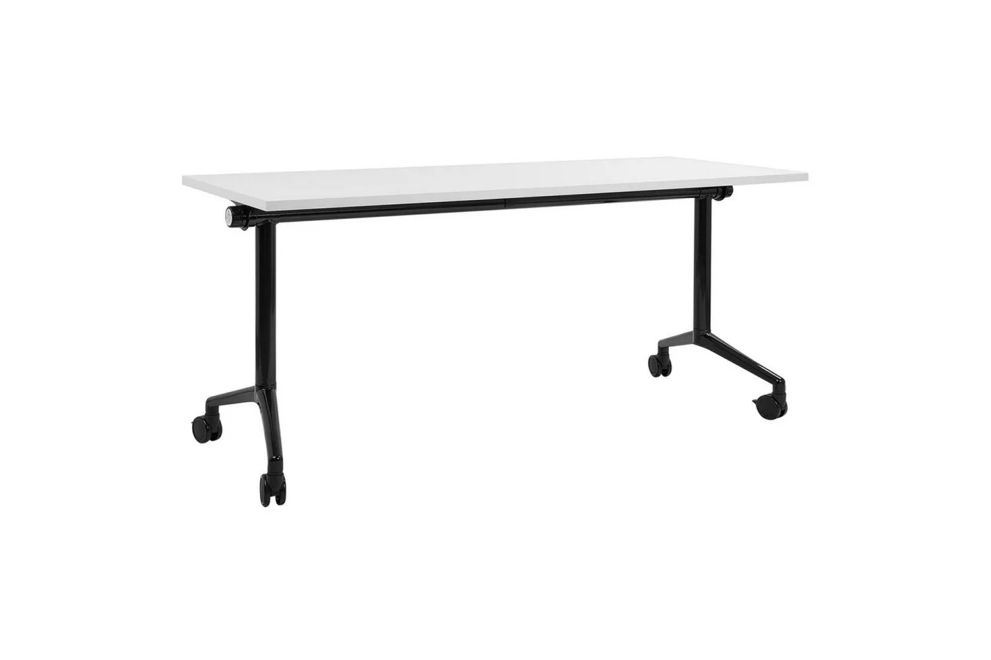 Hopfällbart skrivbord Cavi Vit/Svart, 160x60x75 cm - Vit/Svart, 160x60x75 cm