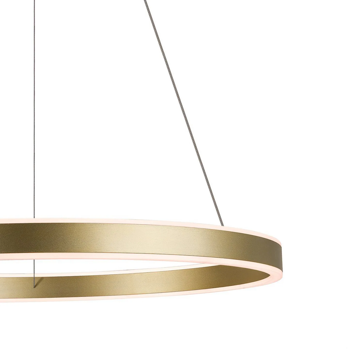 One 60 LED-Hängeleuchte, messing, Ø60 cm, up/down, CCT - SLV - Wohnzimmer - Modern - Metall - Ring