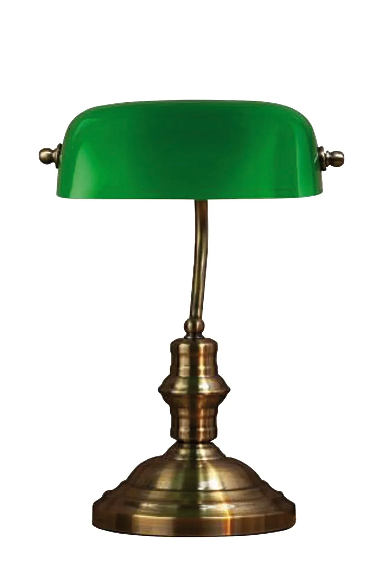 Bankers Tischlampe Grün 42 cm